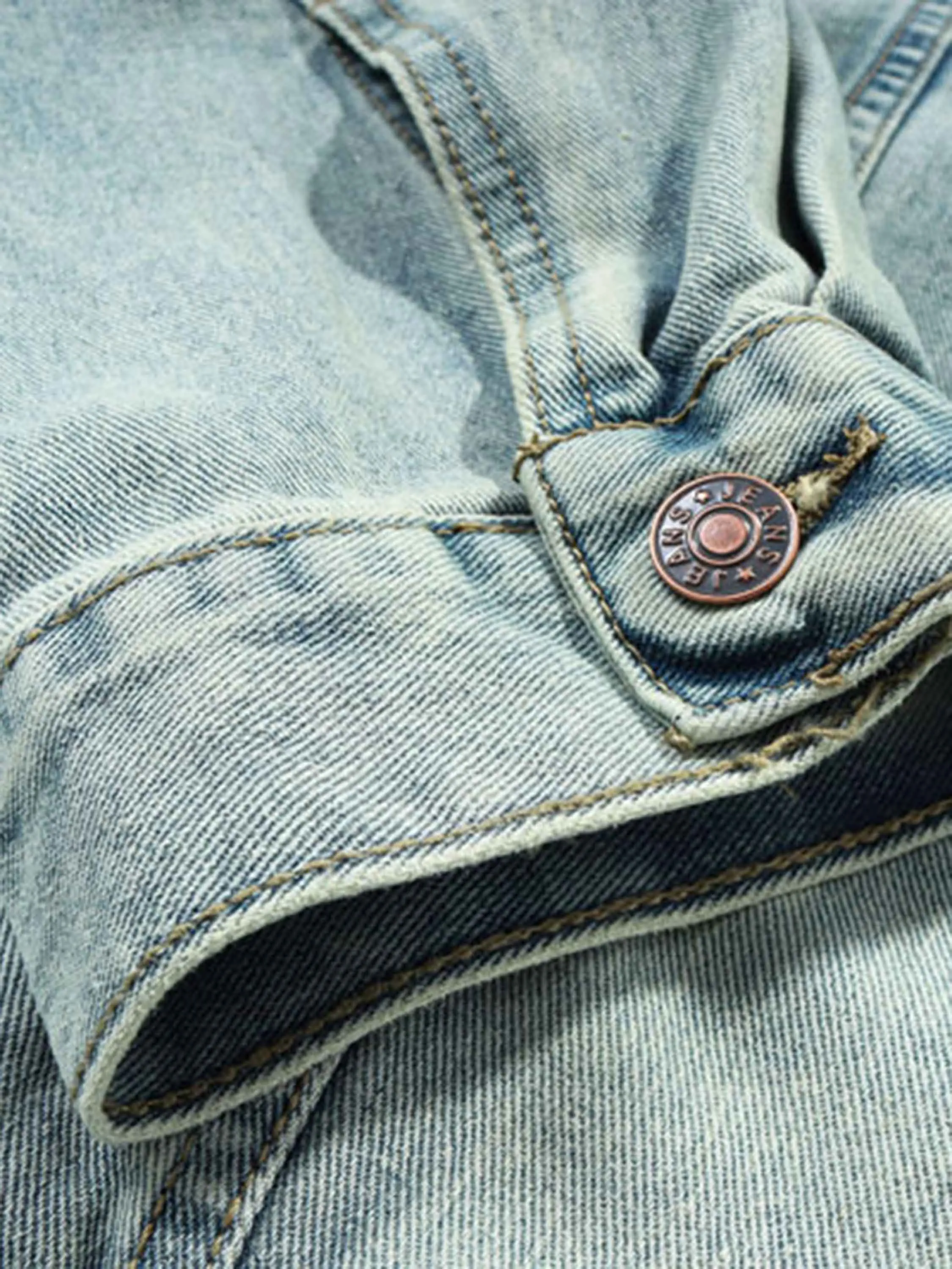 1984 High Street Washed And  Denim Hoodie - 1464