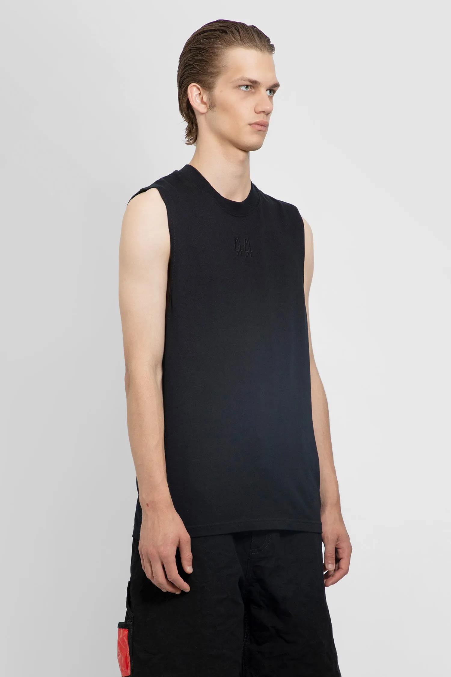 44 LABEL GROUP MAN BLACK T-SHIRTS & TANK TOPS