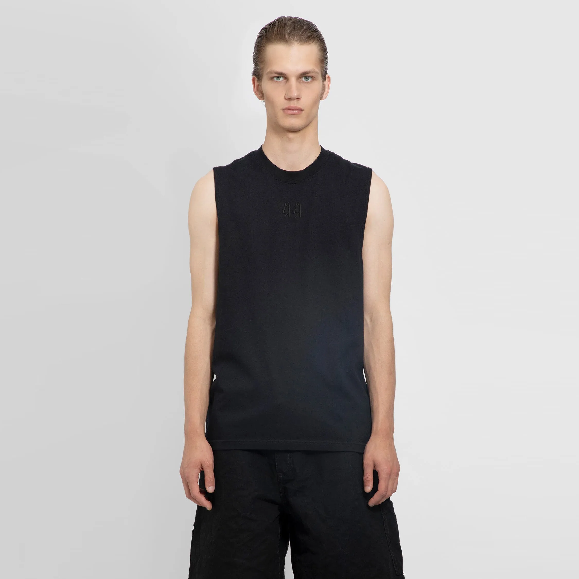 44 LABEL GROUP MAN BLACK T-SHIRTS & TANK TOPS