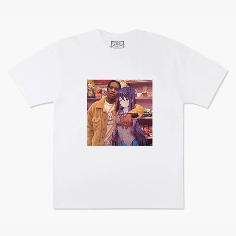 A$AP Rocky and Retro Anime Girl T-Shirt