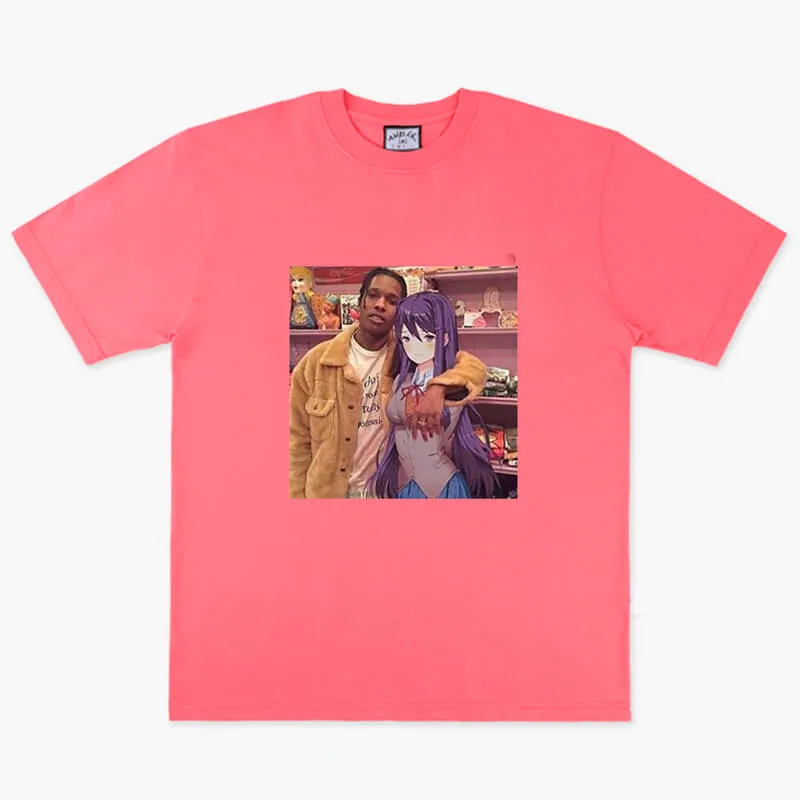 A$AP Rocky and Retro Anime Girl T-Shirt
