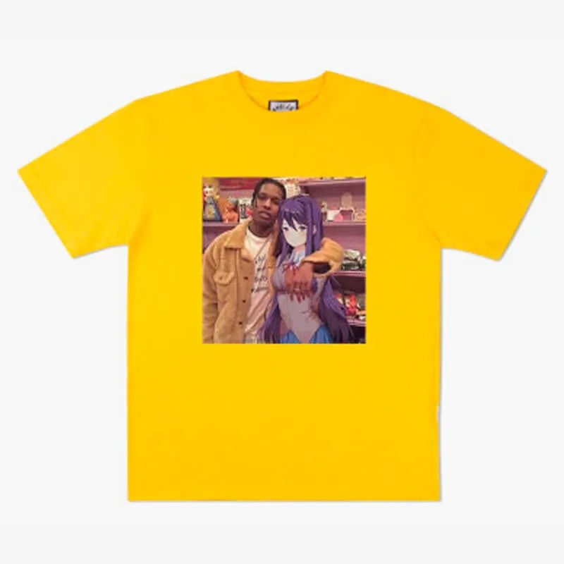 A$AP Rocky and Retro Anime Girl T-Shirt