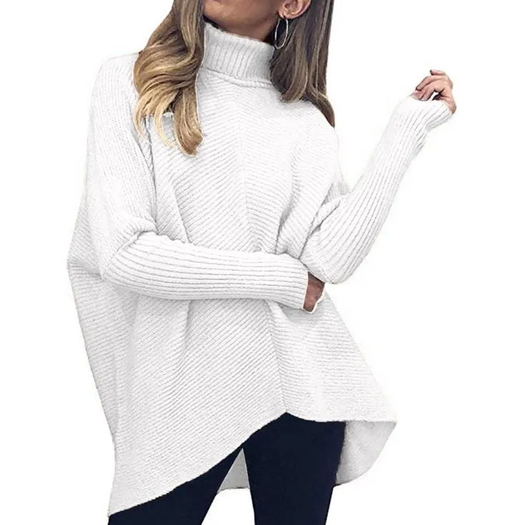 All-match mid-length loose pullover sweater