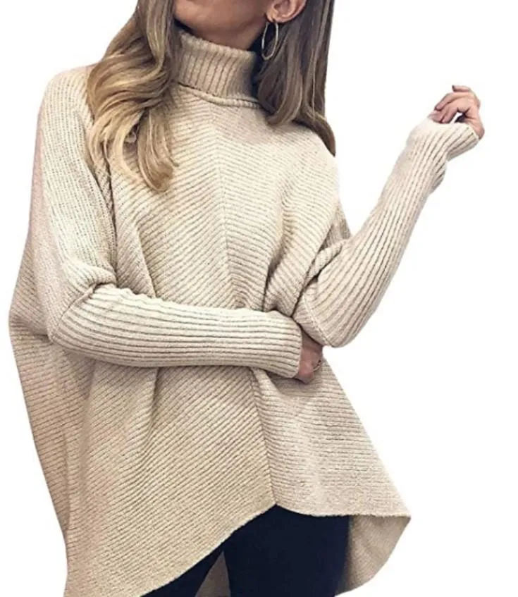 All-match mid-length loose pullover sweater