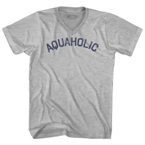 Aquaholic Adult Cotton V-neck T-shirt