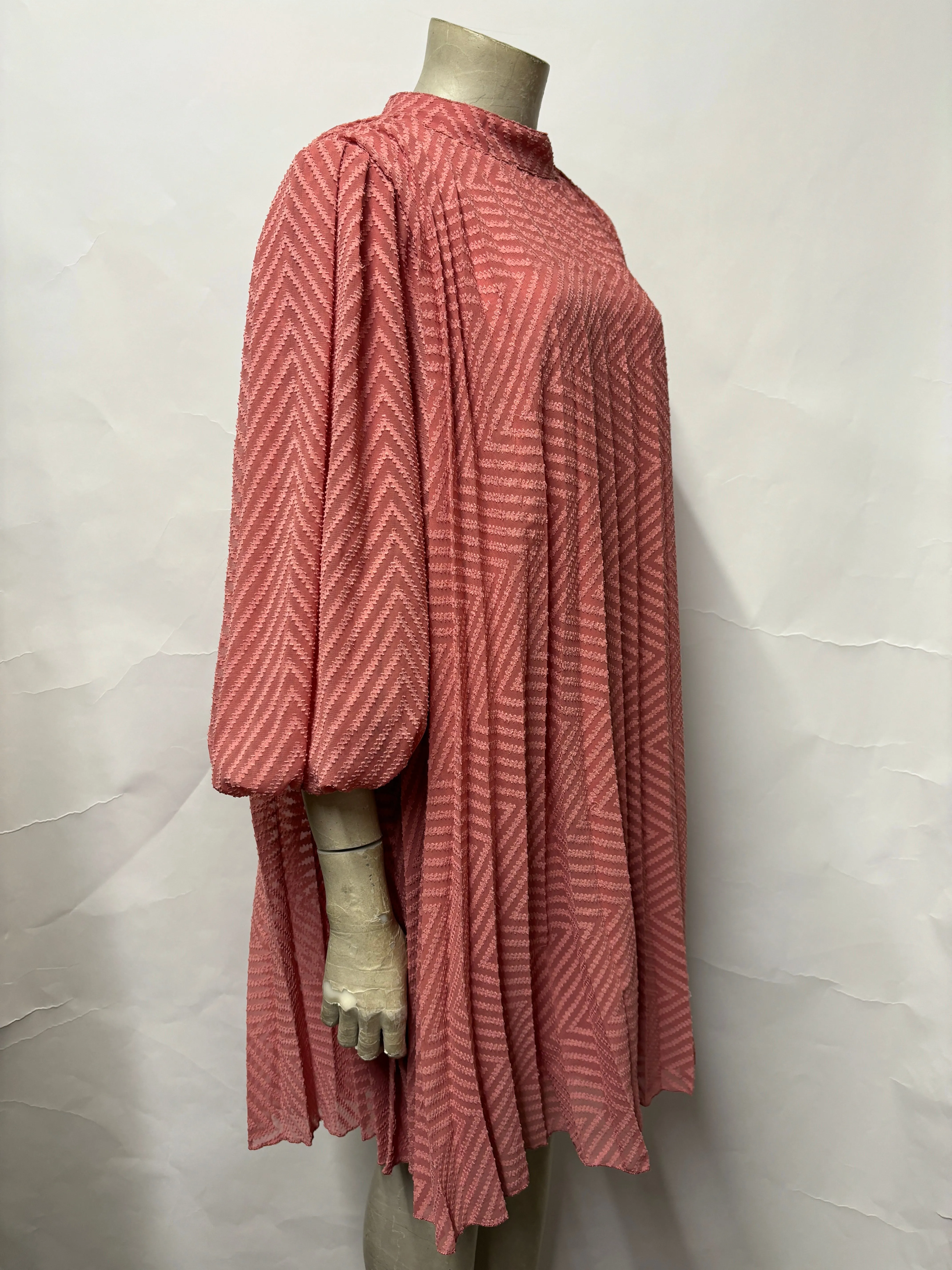 ASOS Tall Pink Chevron Pattern Balloon Dress 10 BNWT