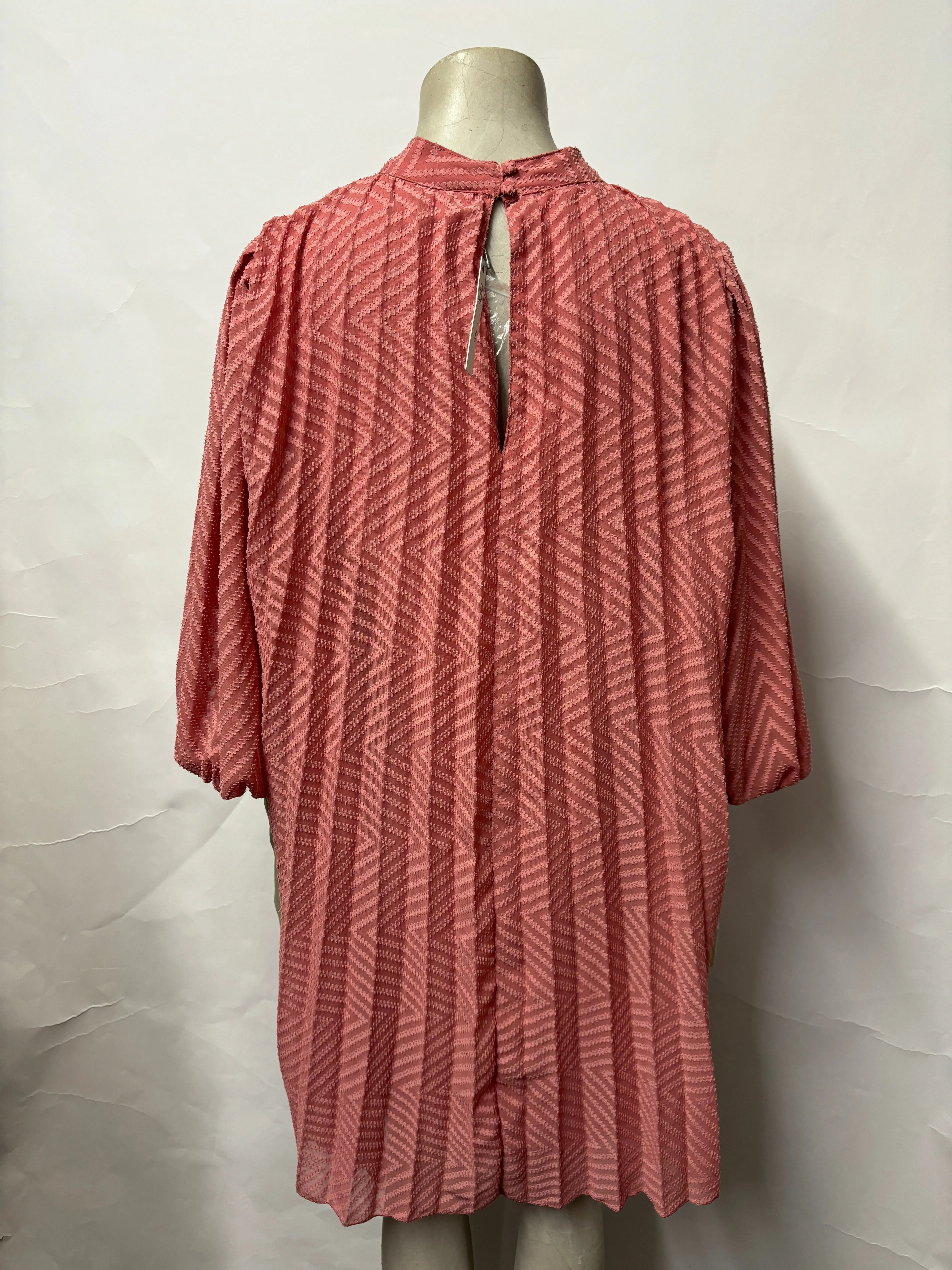 ASOS Tall Pink Chevron Pattern Balloon Dress 10 BNWT