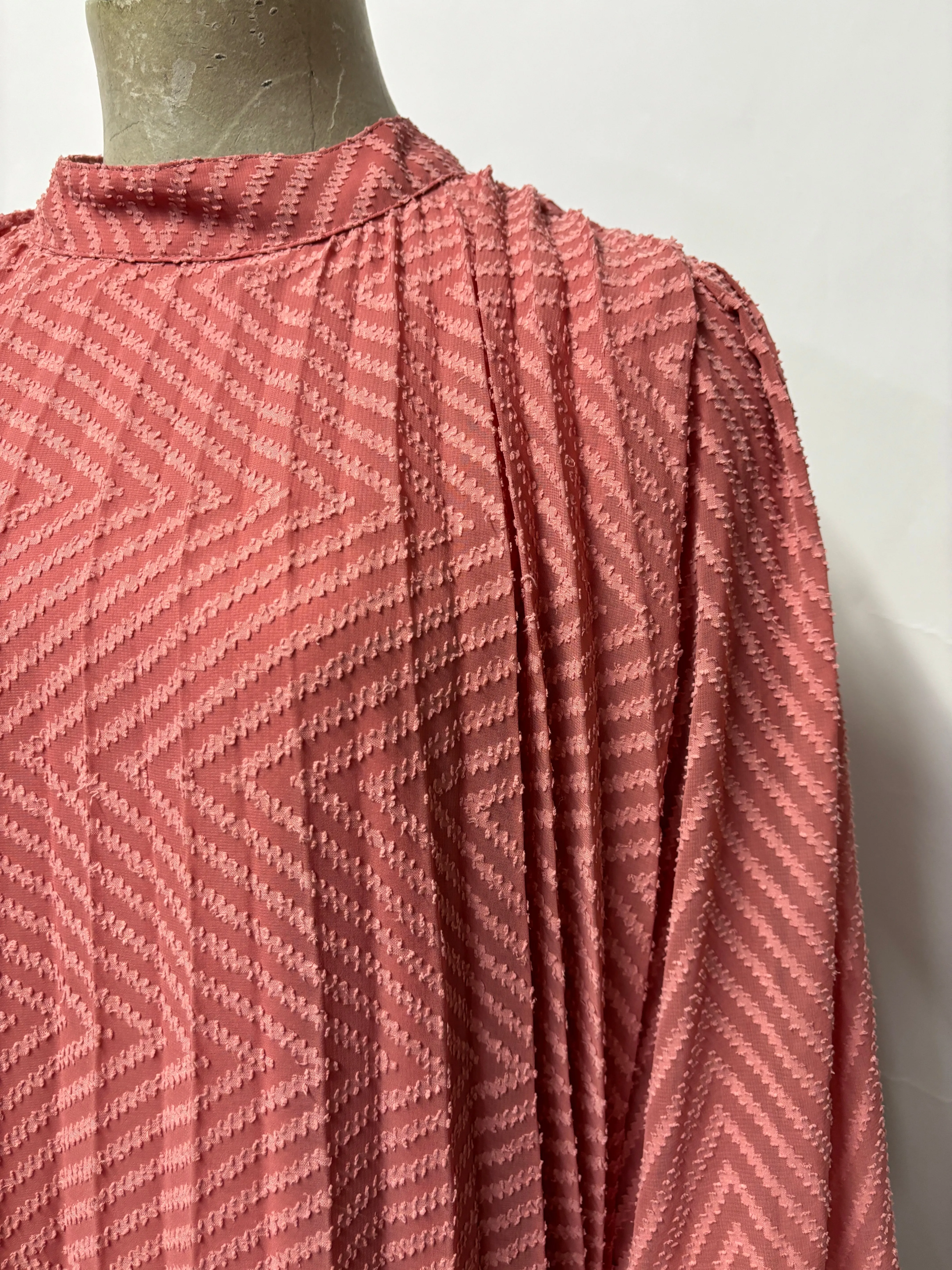 ASOS Tall Pink Chevron Pattern Balloon Dress 10 BNWT