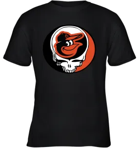 Baltimore Orioles Grateful Dead Steal Your Face Baseball Youth T-Shirt