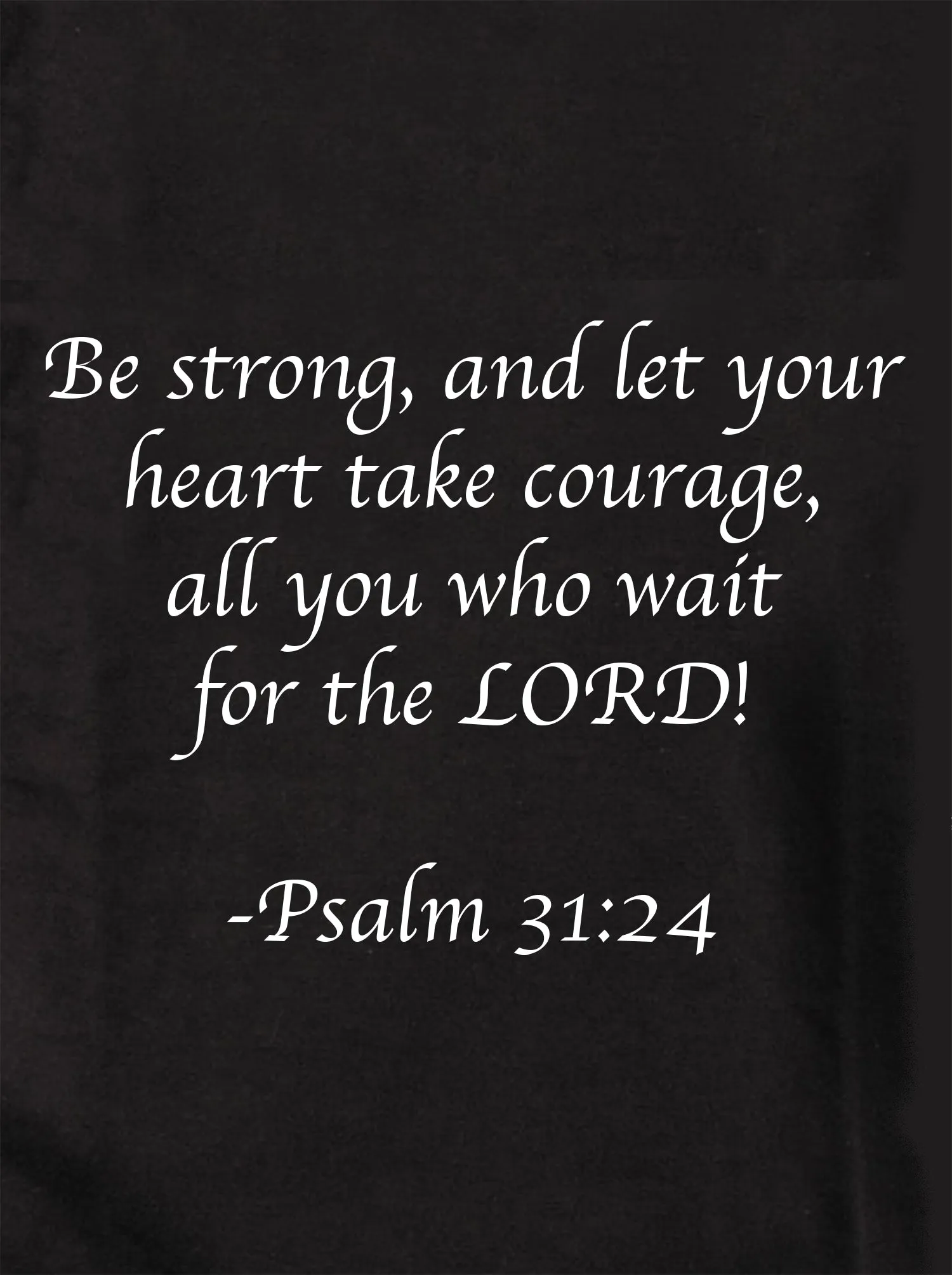 Be strong, and let your heart take courage T-Shirt