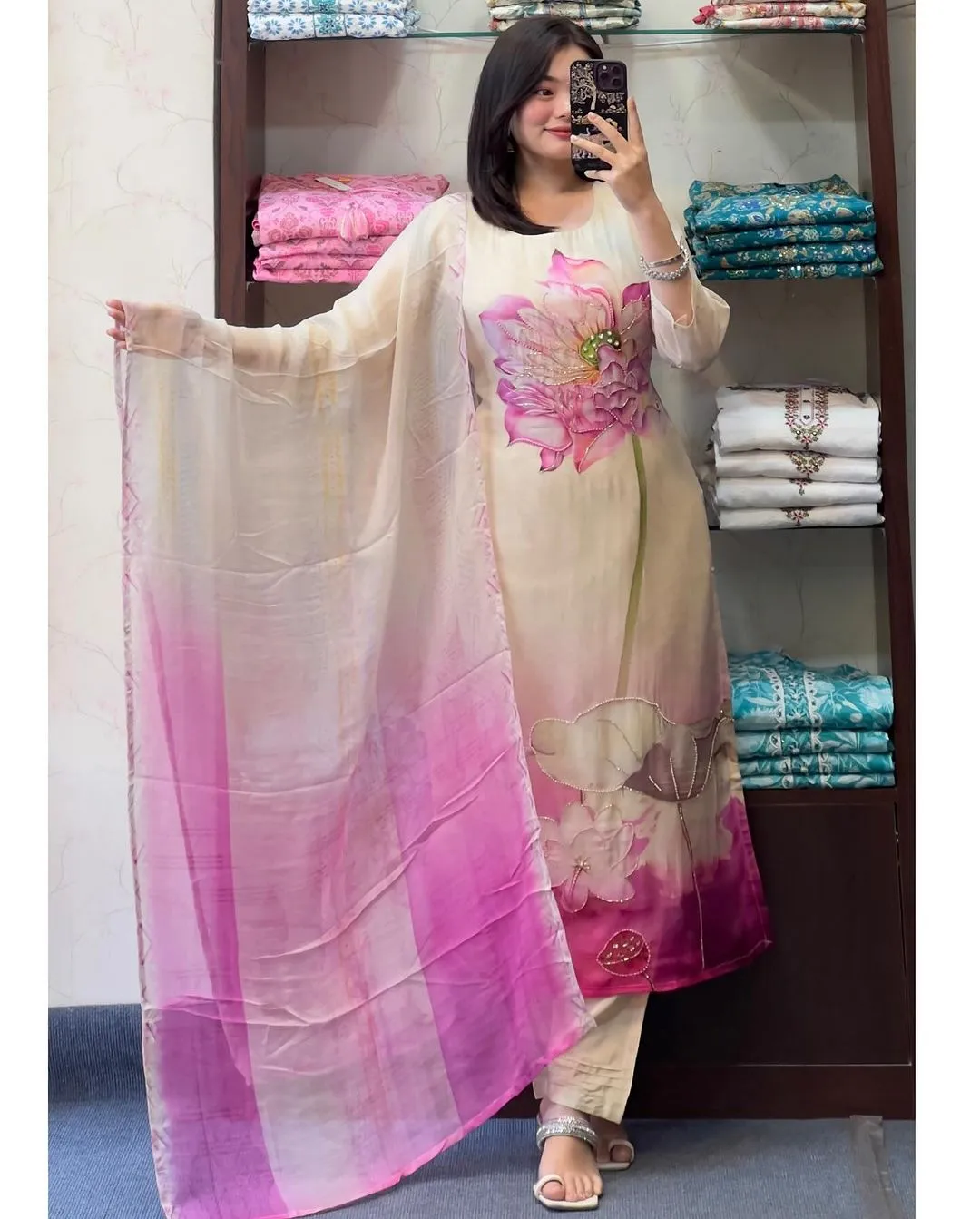 Beautiful Designer Summer Special Soft Orgenza Salwar Suit