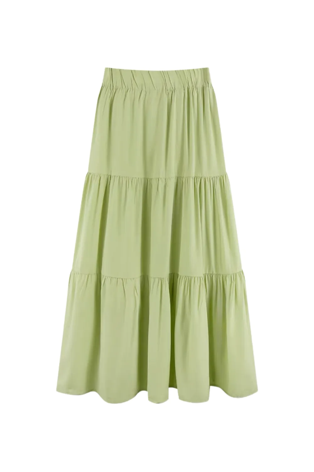 'Bella' High Waist Tiered Long Skirt(5 Colors)