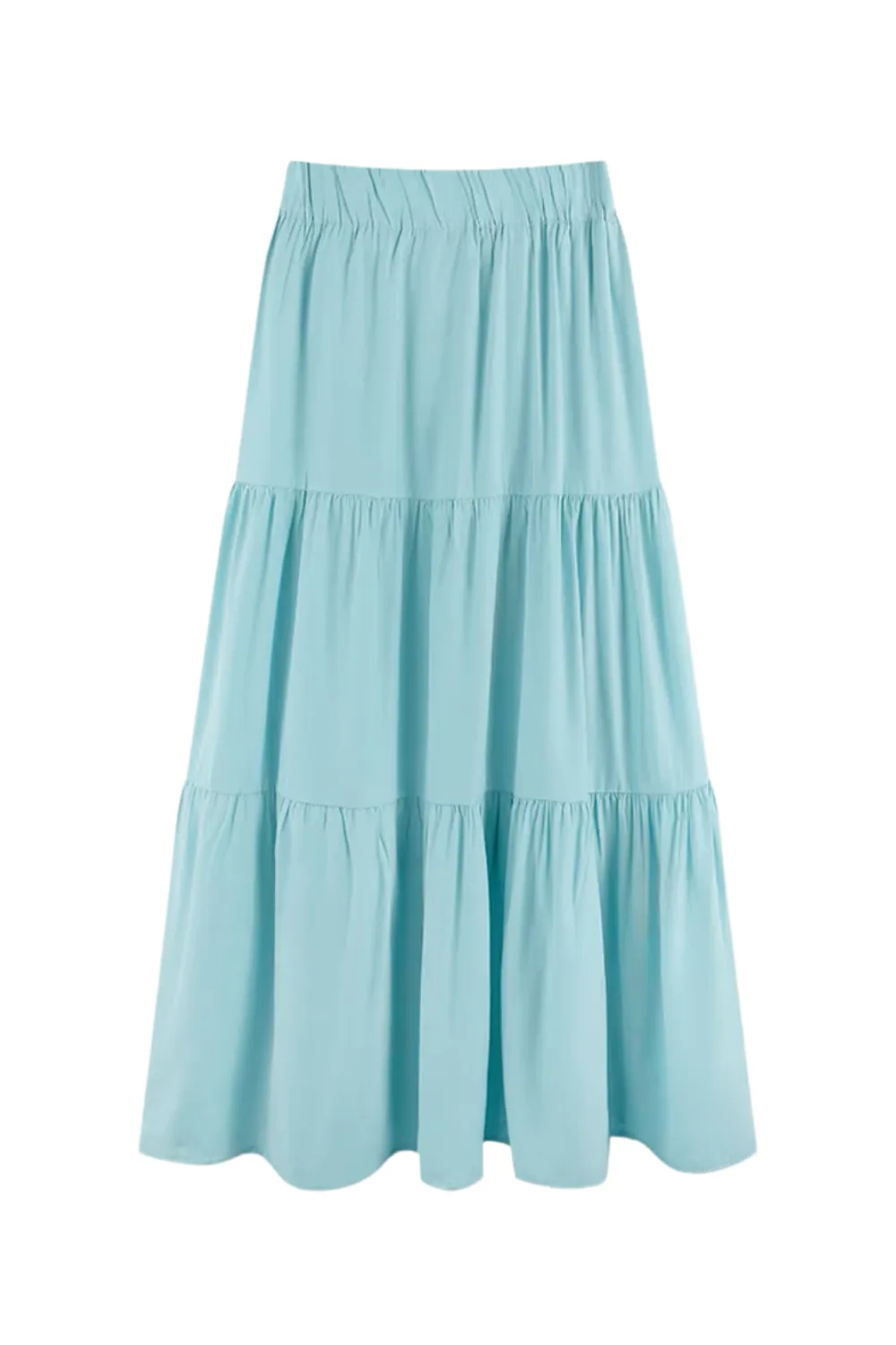 'Bella' High Waist Tiered Long Skirt(5 Colors)