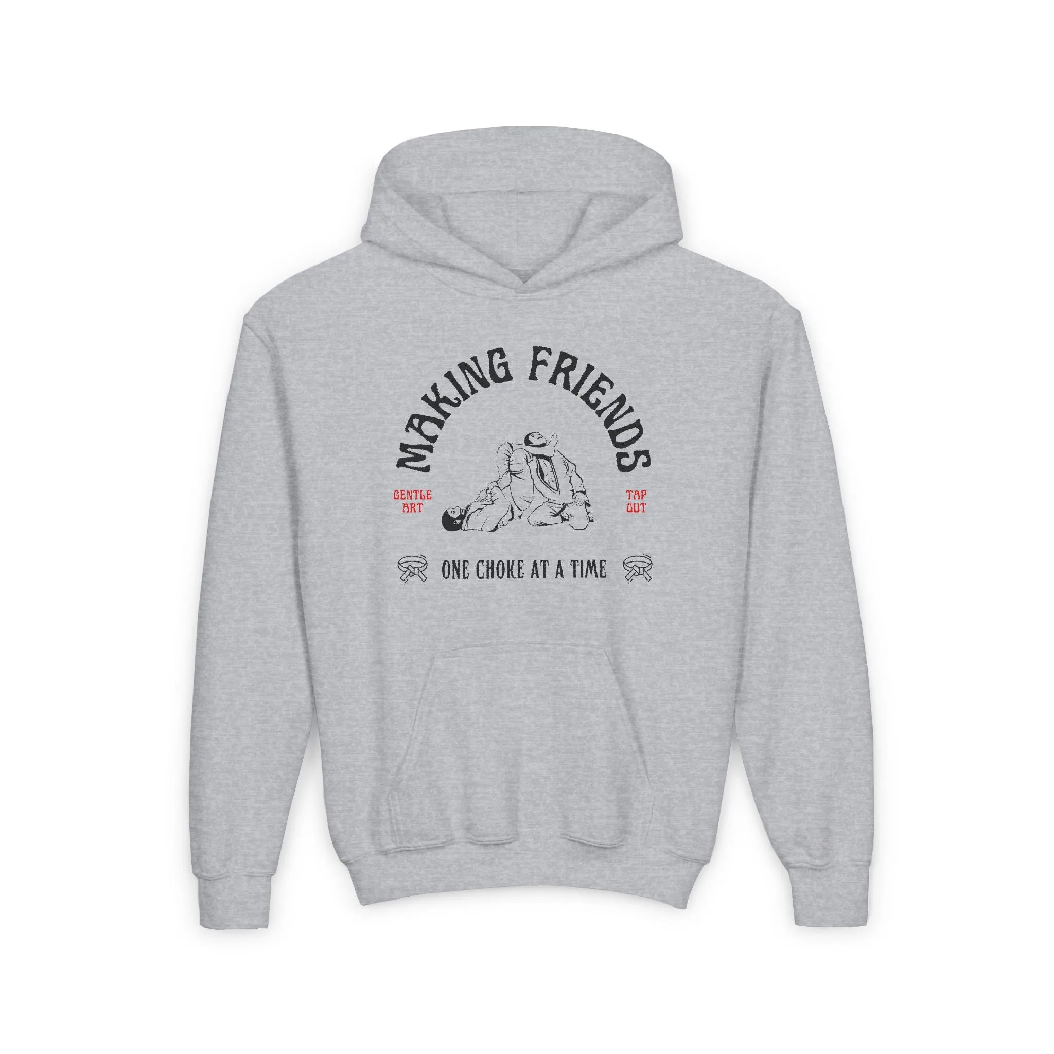 BJJ Making Friends Kids Youth Jiu Jitsu Hoodie