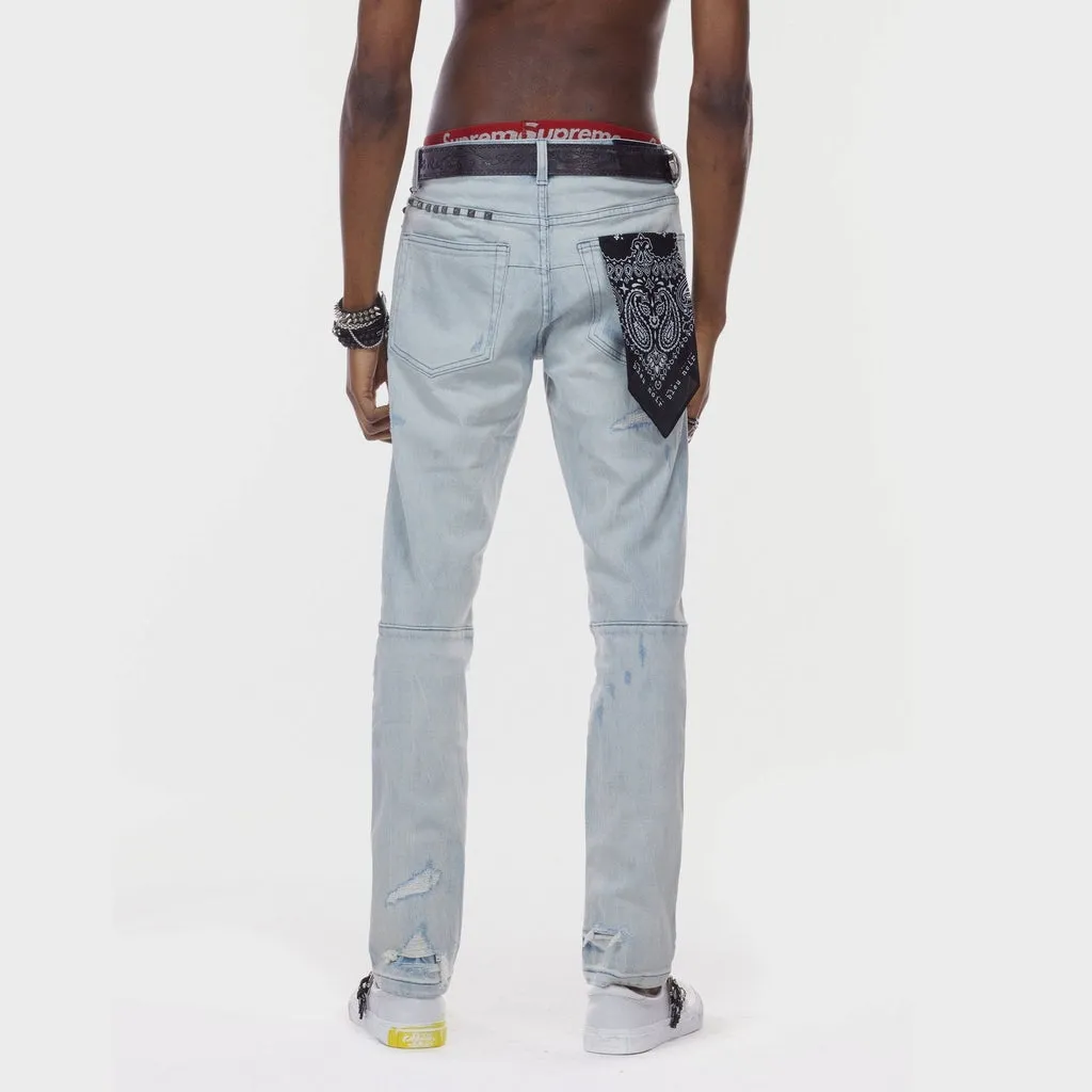 Bleunoir Antique Stud Jeans - Mulberry Blue