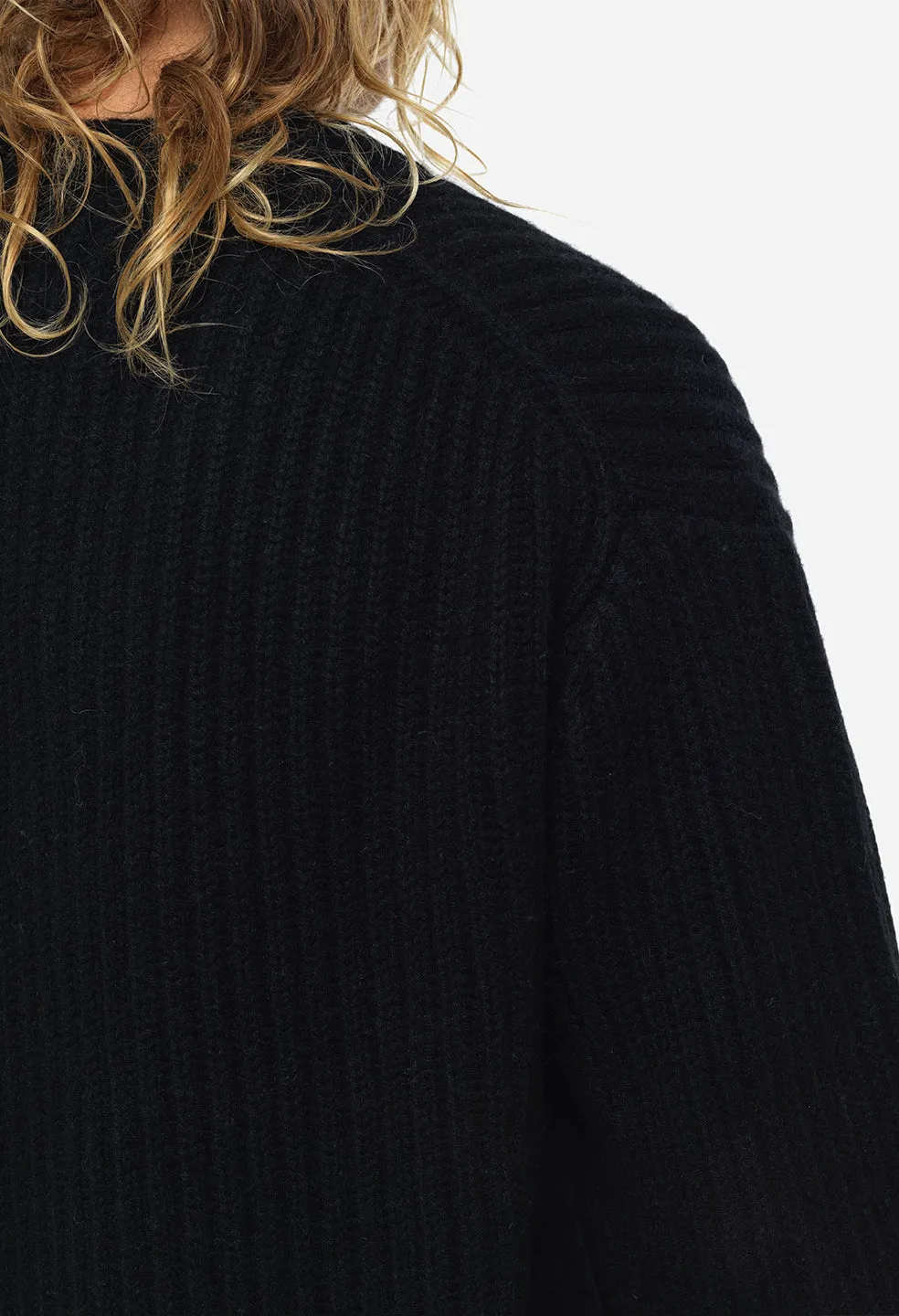 Capri Cashmere Cardigan / Black