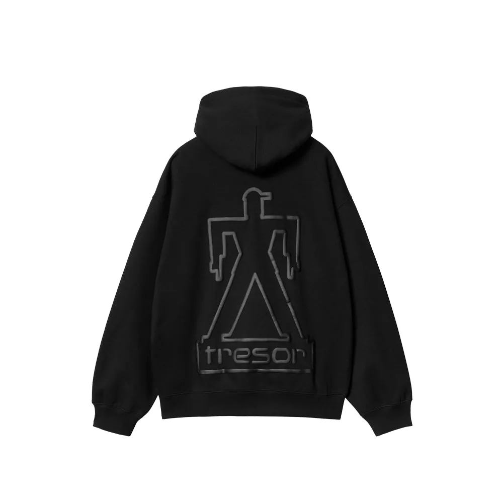 Black/Grey Carhartt WIP x Tresor Basement Hooded Sweatshirt - Limited Edition