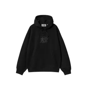 Black/Grey Carhartt WIP x Tresor Basement Hooded Sweatshirt - Limited Edition