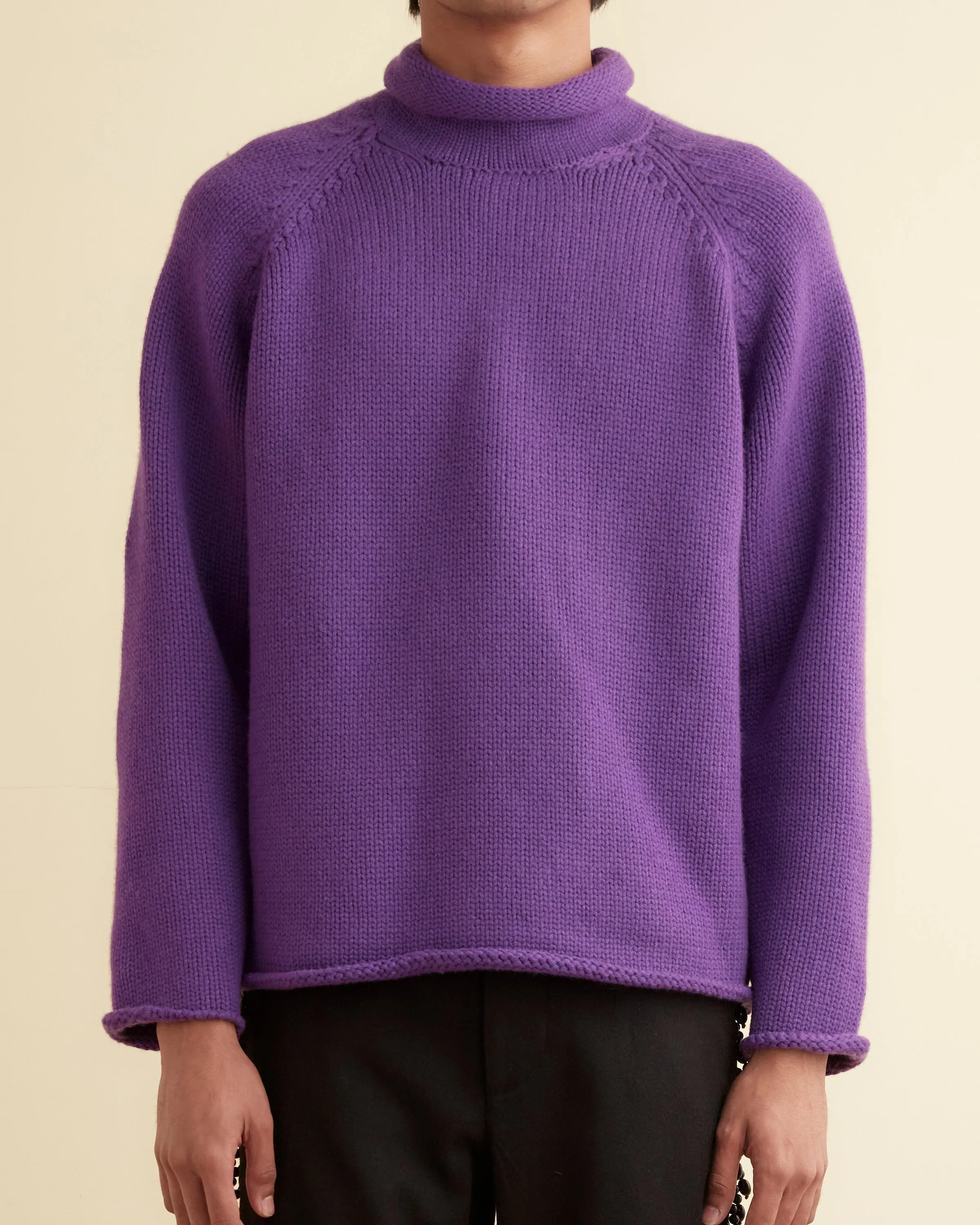 Cashmere Rollneck Sweater - Purple