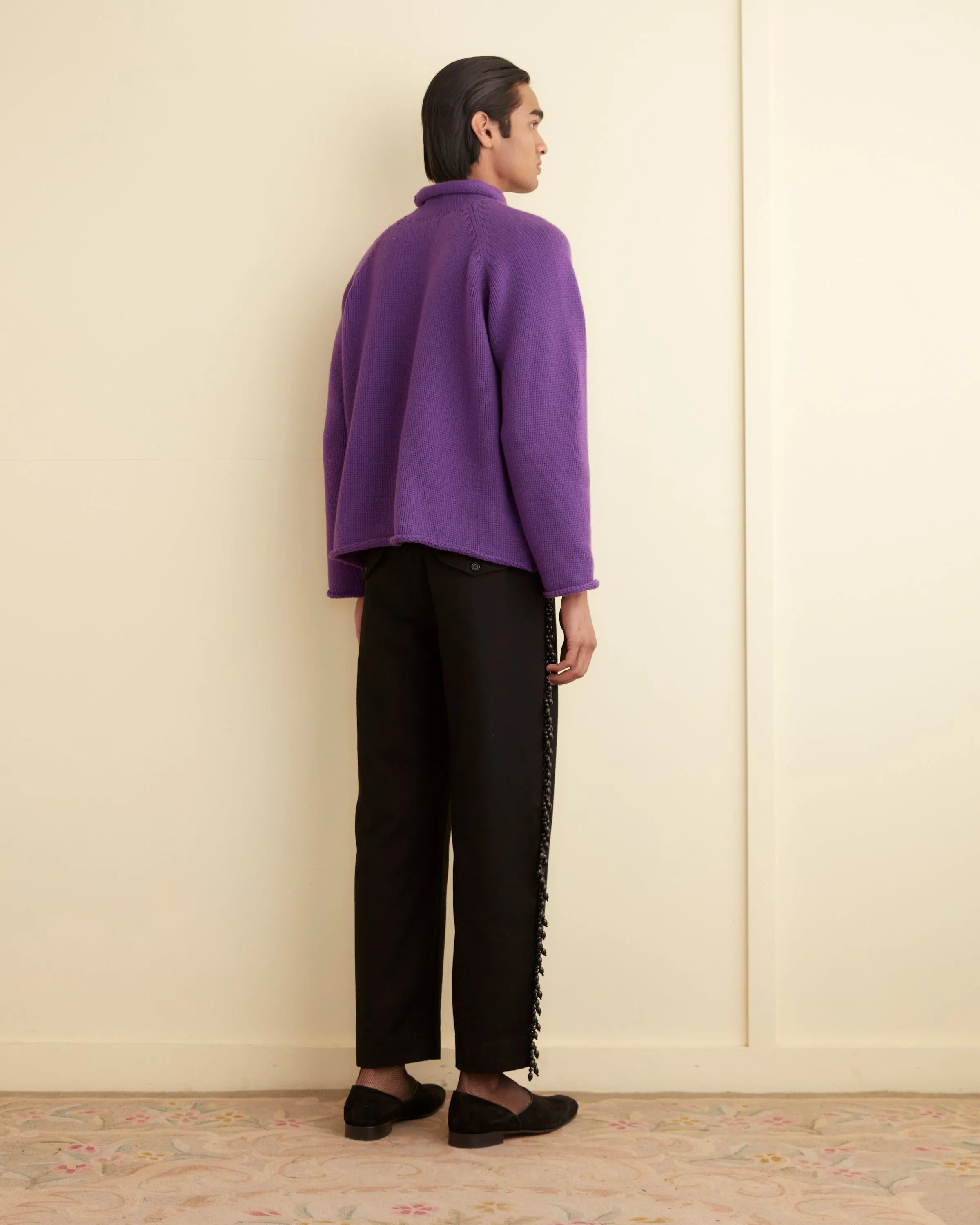 Cashmere Rollneck Sweater - Purple