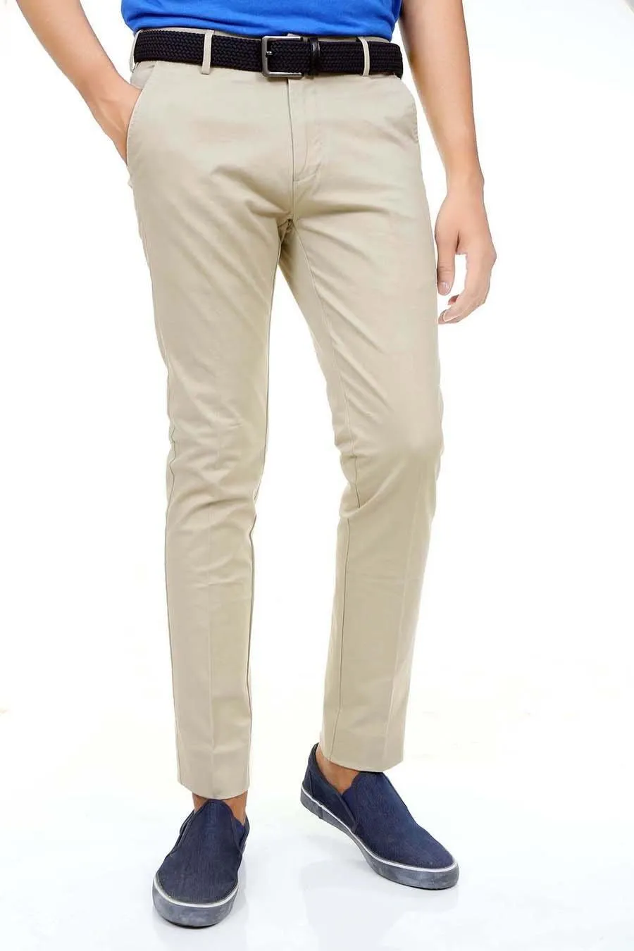 Casual Pant Cross Pocket Beige - Slim Fit