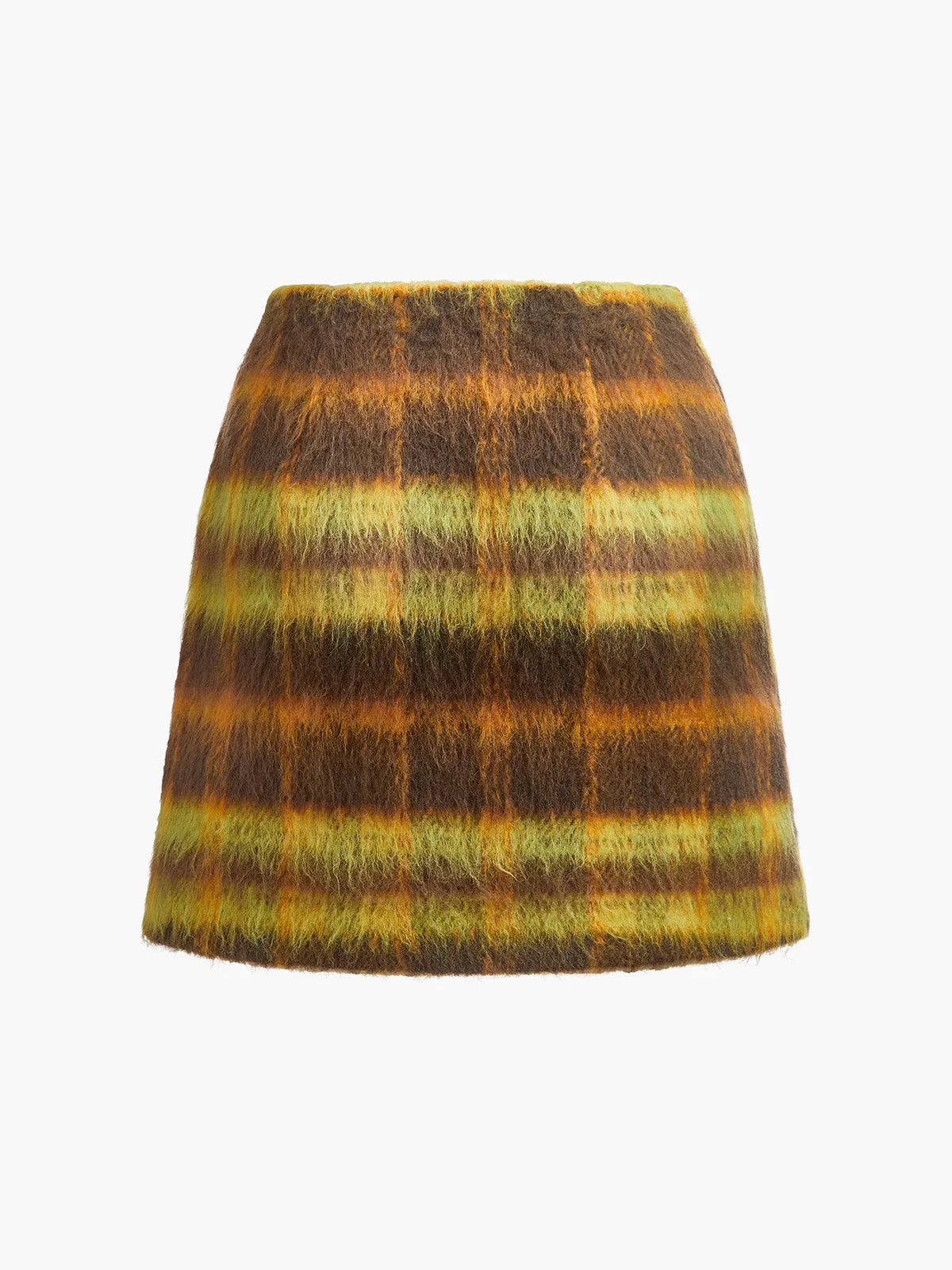 Checked Tweed Mini Skirt