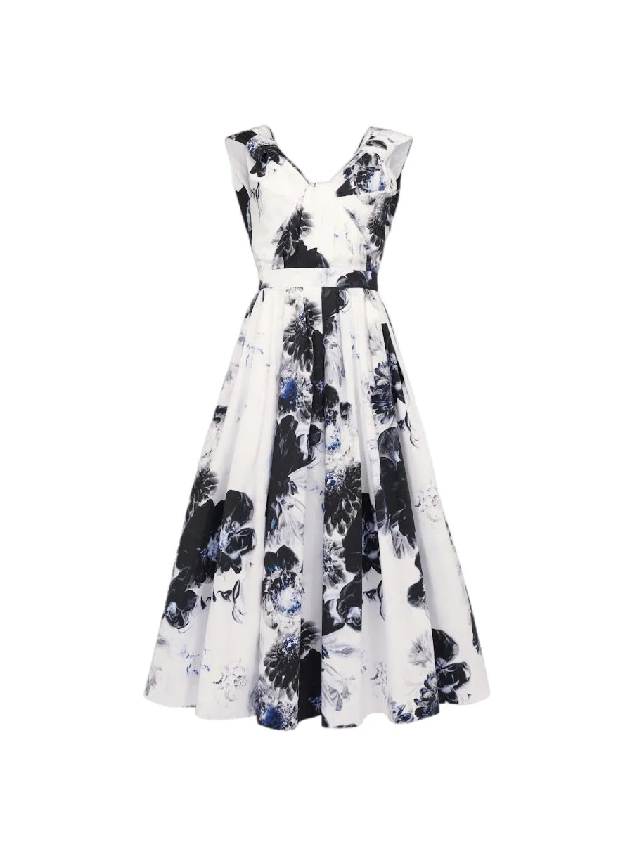 CHIAROSCURO SLEEVELESS KNOT DRESS