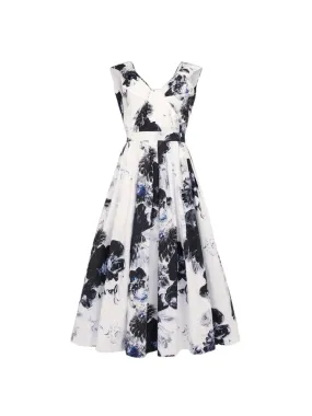 CHIAROSCURO SLEEVELESS KNOT DRESS