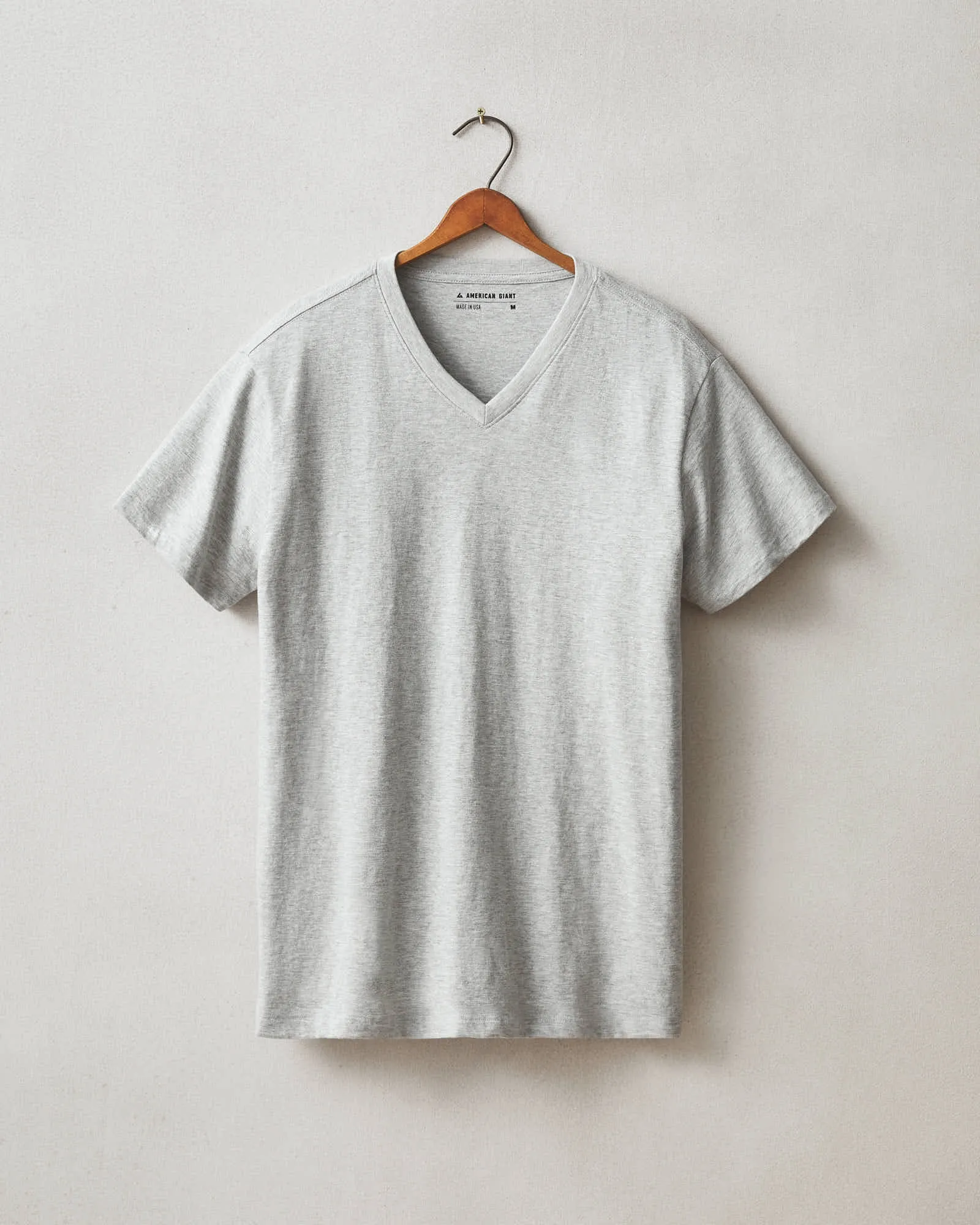 Classic Cotton V-neck Tee - Athletic Heather