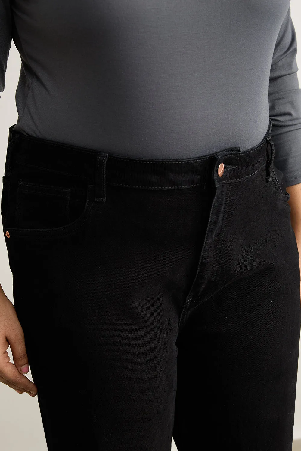 Curve Jet Black Skinny Jeans