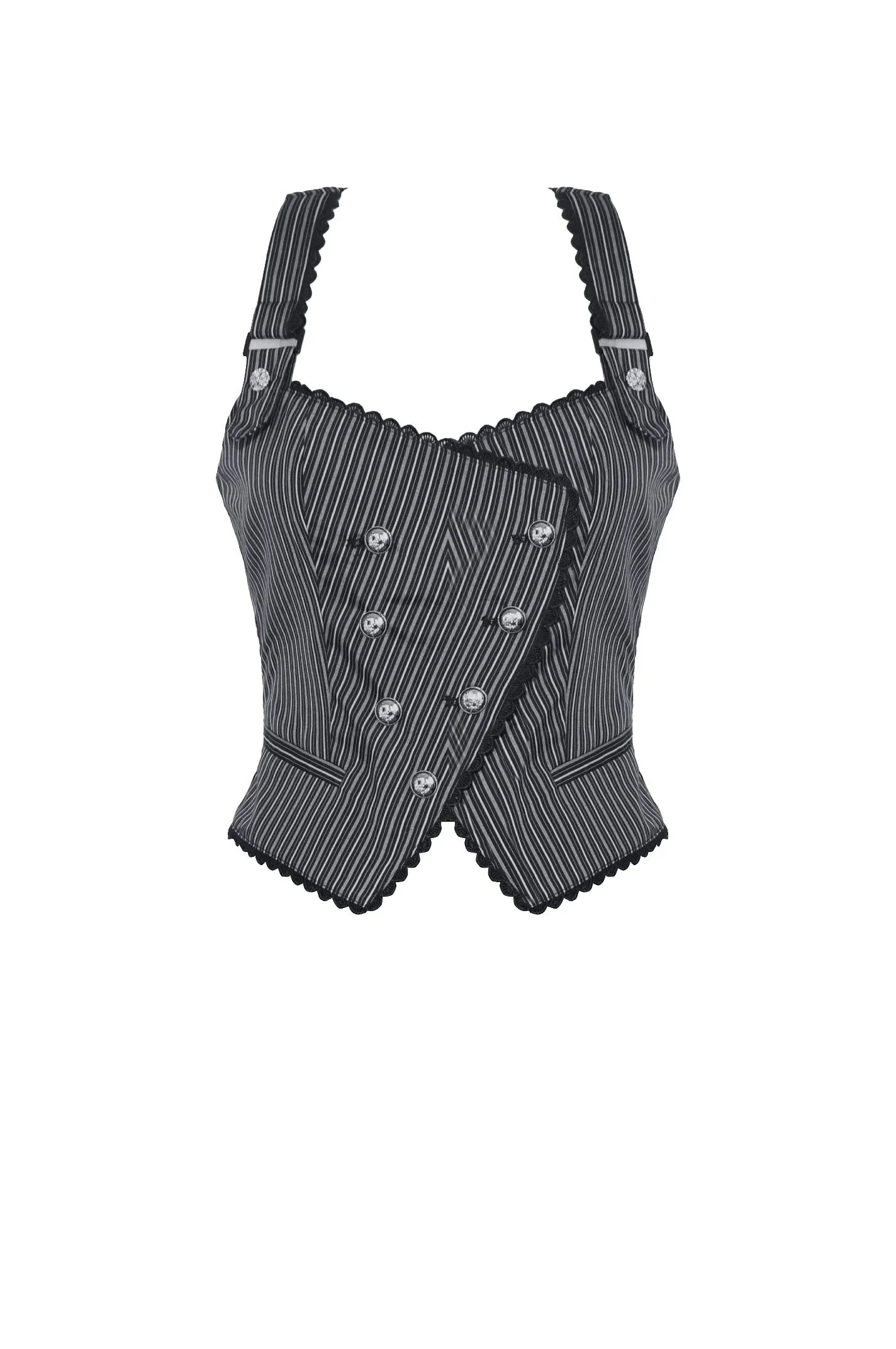 Dark Striped Academic Vest VW021