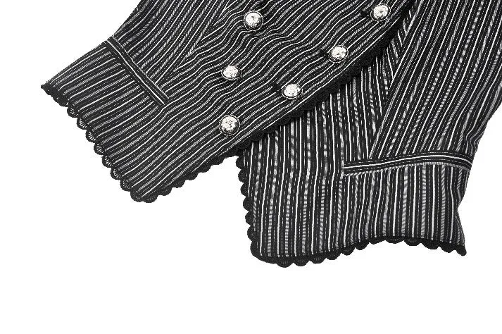Dark Striped Academic Vest VW021