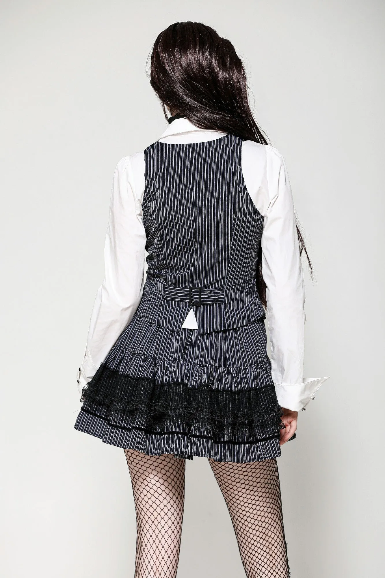 Dark Striped Academic Vest VW021