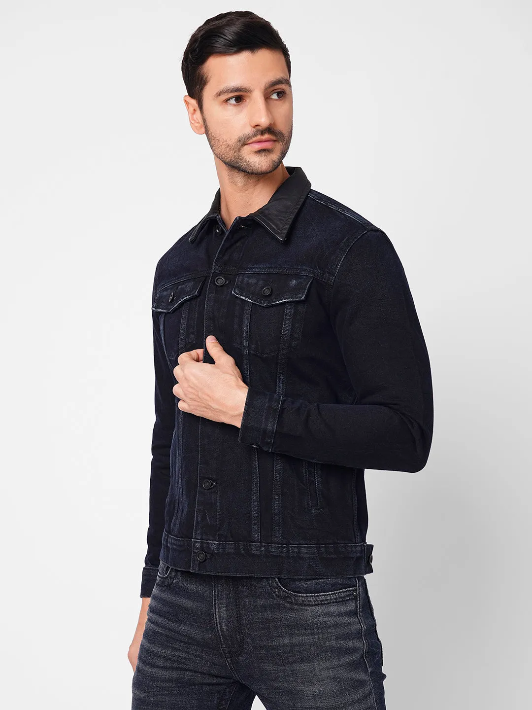 Dk Blue Full Sleeve Denim Jacket