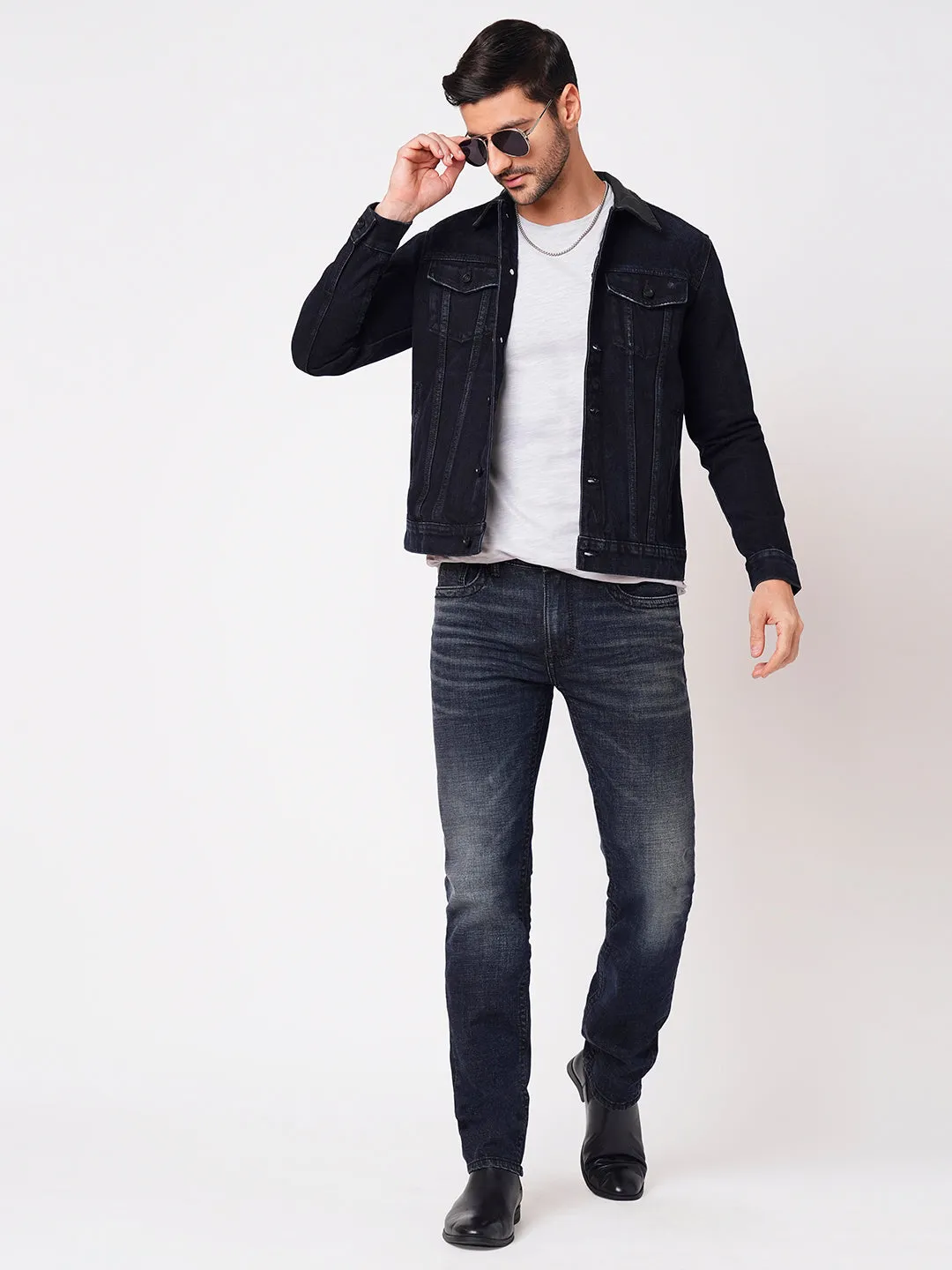 Dk Blue Full Sleeve Denim Jacket