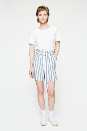 eliaa block stripe shorts breeze blue-off white