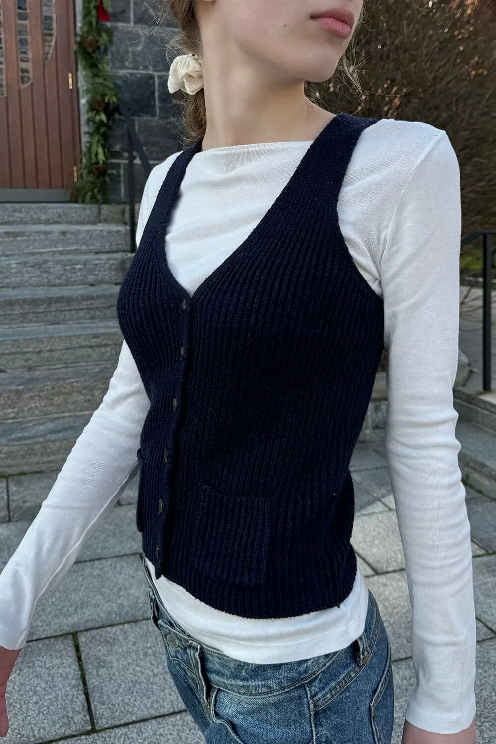 Elizabeth Wool Button Vest