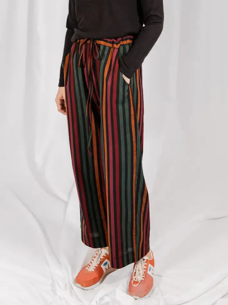 Emmy Drawstring Pant Sunset Stripe