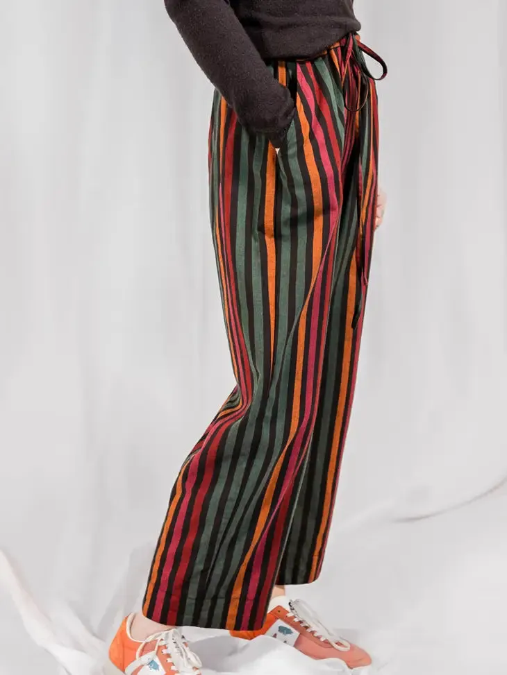Emmy Drawstring Pant Sunset Stripe