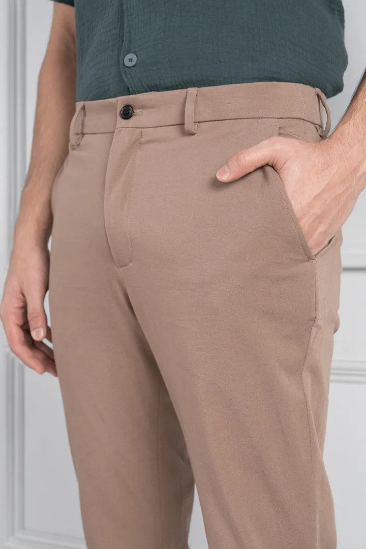 Fawn Khaki Stretch Chinos