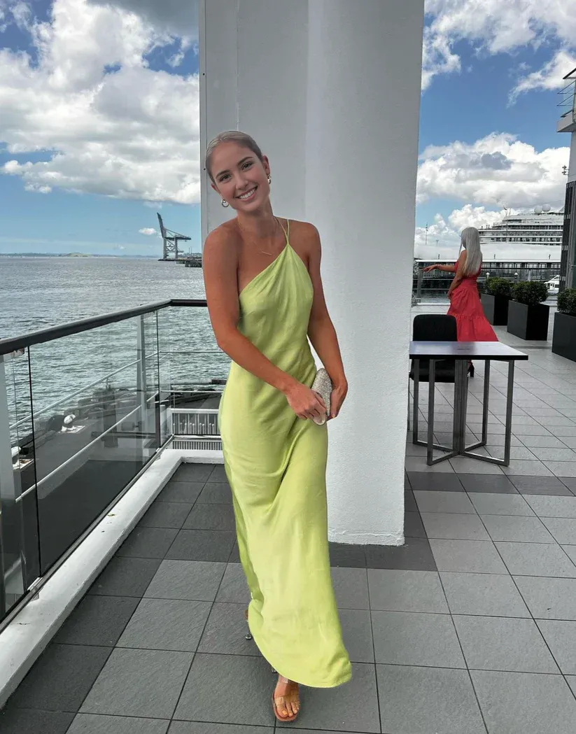 Formal Wear Dresses Sage Green Halter Backless Party Dress Simple Wedding Guest Dress Prom Dresses Shops Formal Women's Dresses