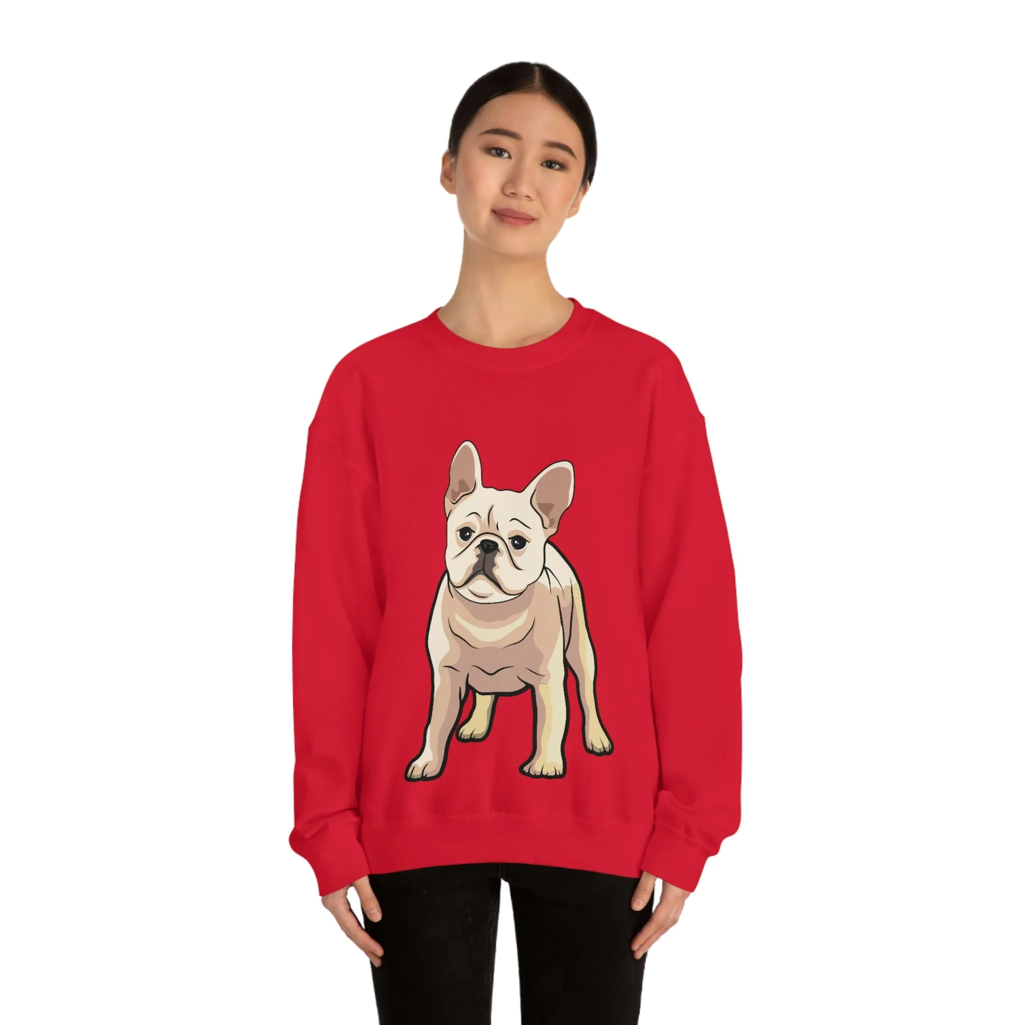 French Bulldog Unisex Heavy Blend Crewneck Sweatshirt, S - 3XL, 6 Colors, Loose Fit, Cotton/Polyester, FREE Shipping, Made in USA!!