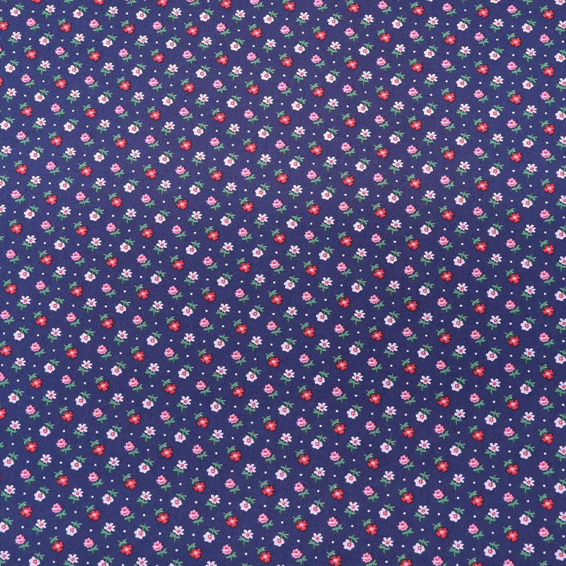 Great Value - Wide Width Floral Cotton - Blue - Ditsy