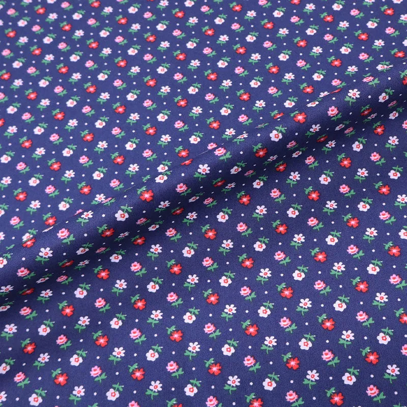 Great Value - Wide Width Floral Cotton - Blue - Ditsy