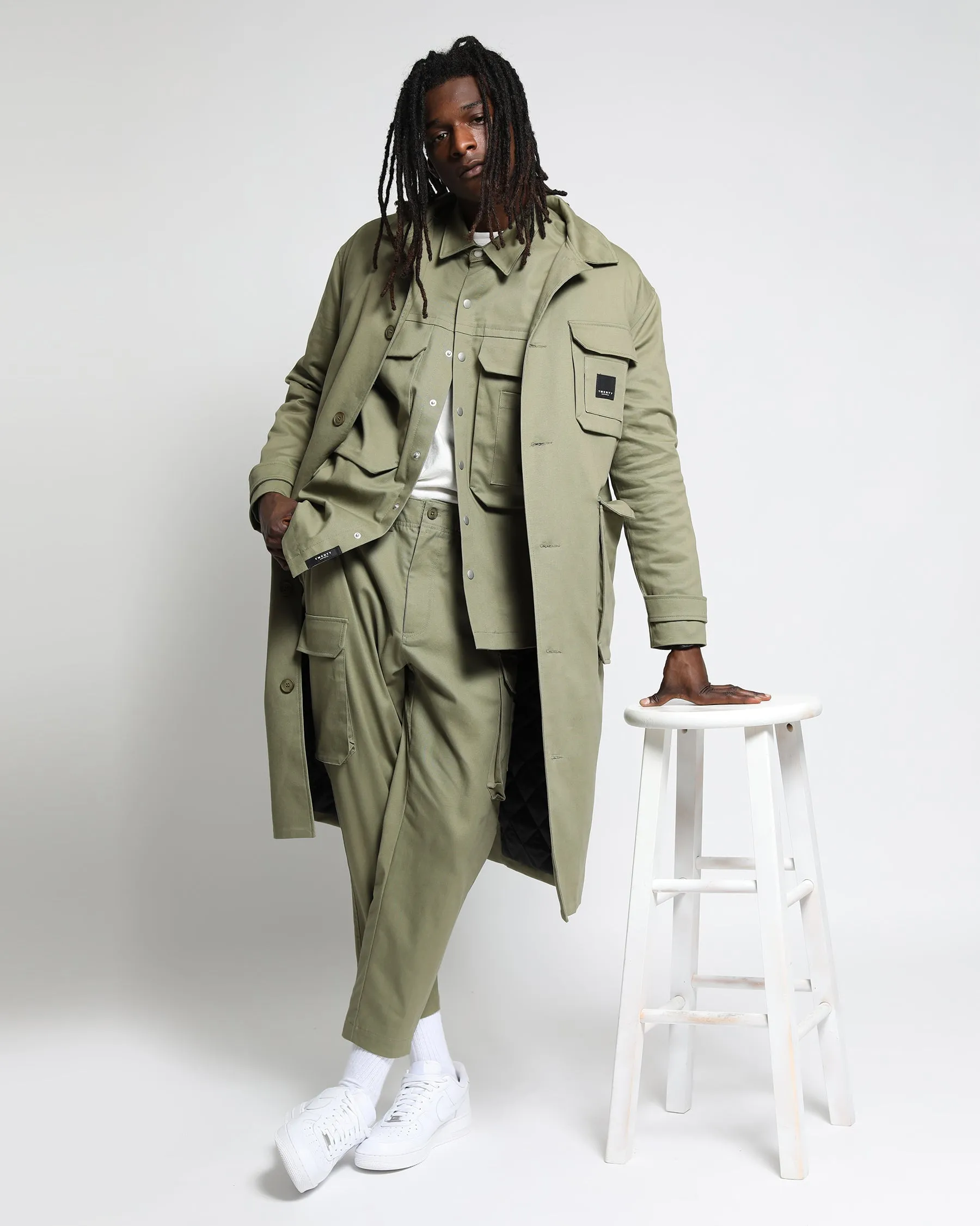 Elegant Harmony Twill Overcoat