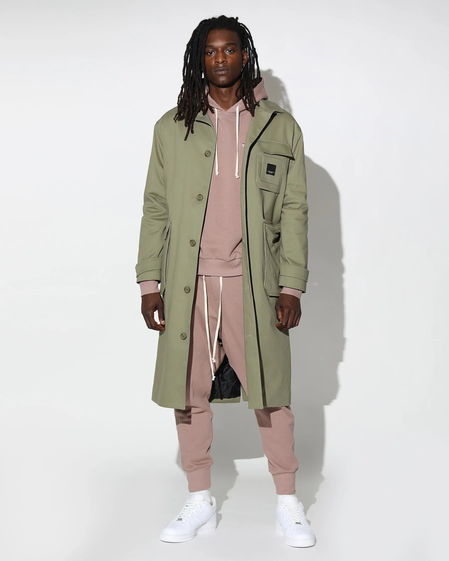 Elegant Harmony Twill Overcoat