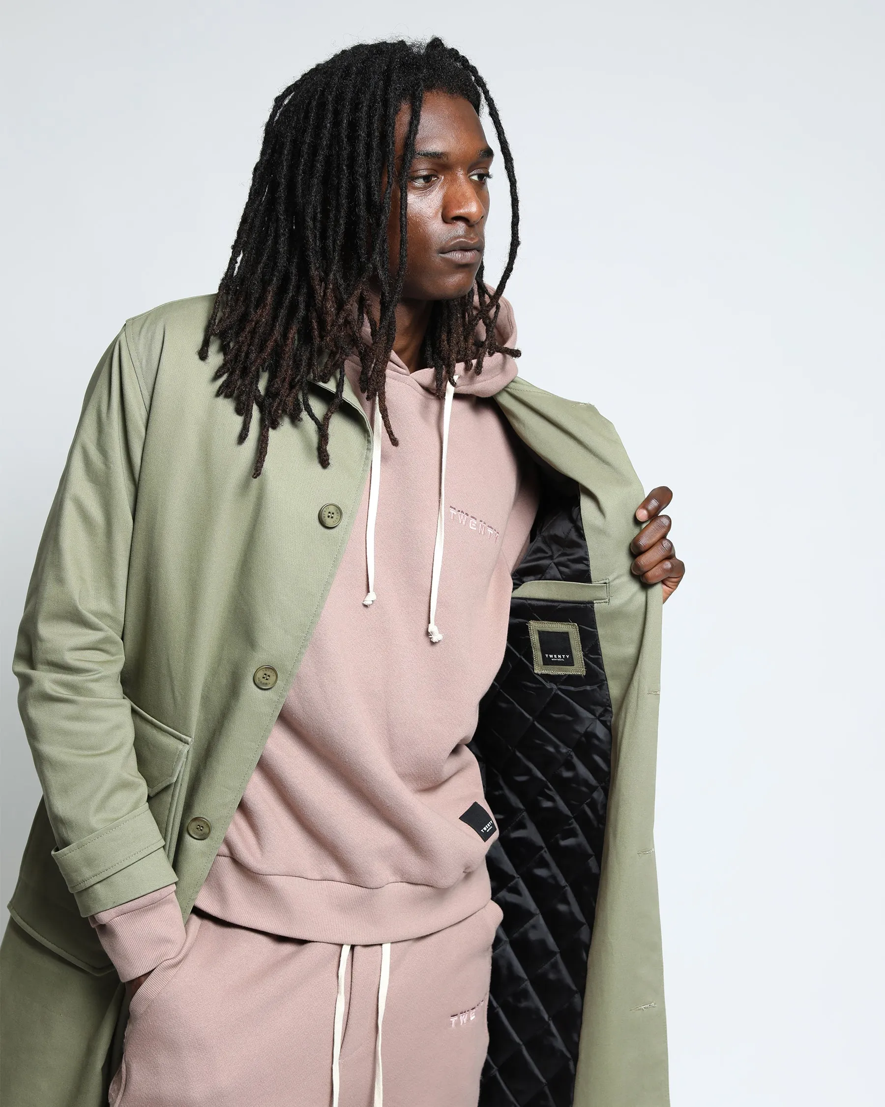 Elegant Harmony Twill Overcoat