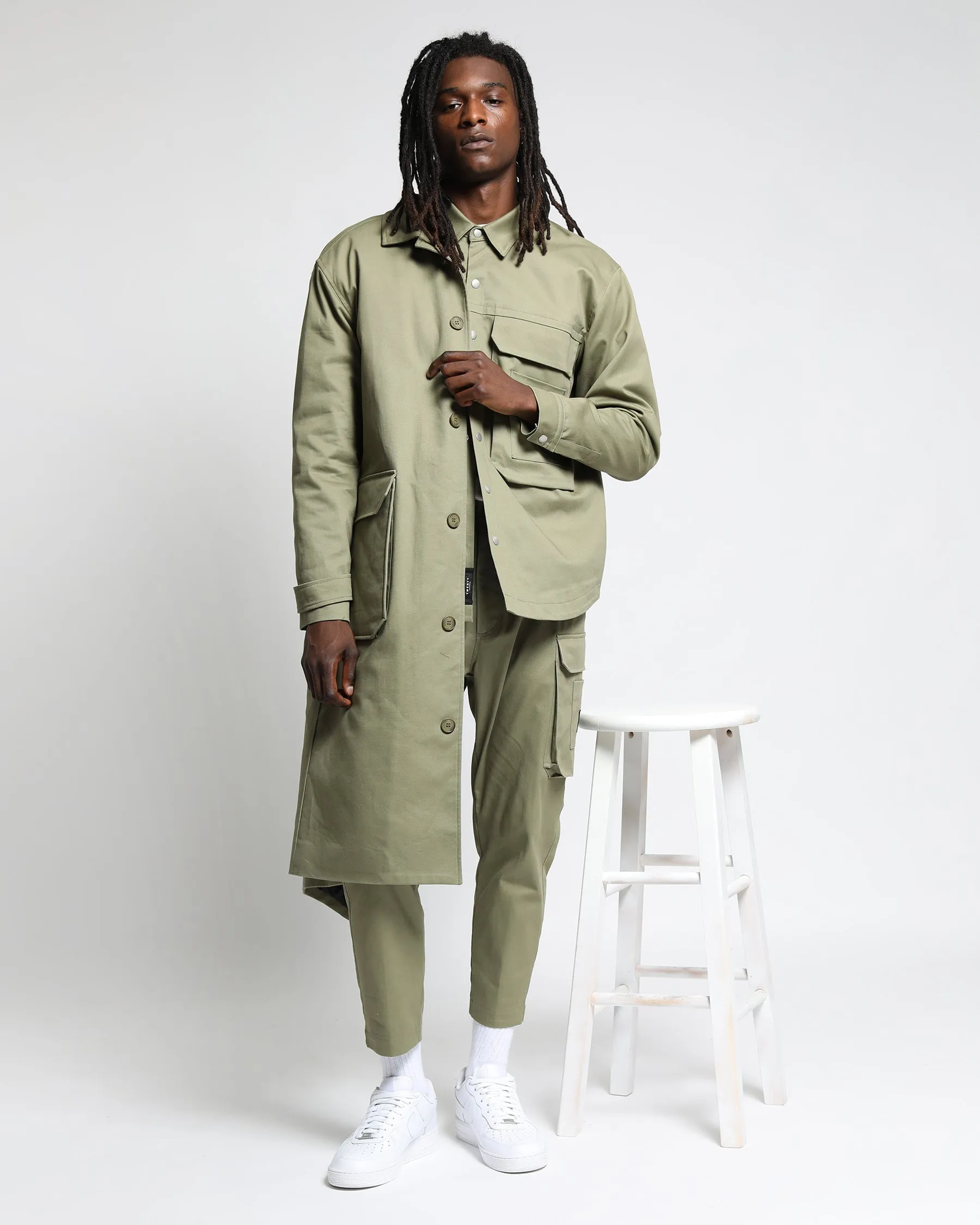 Elegant Harmony Twill Overcoat