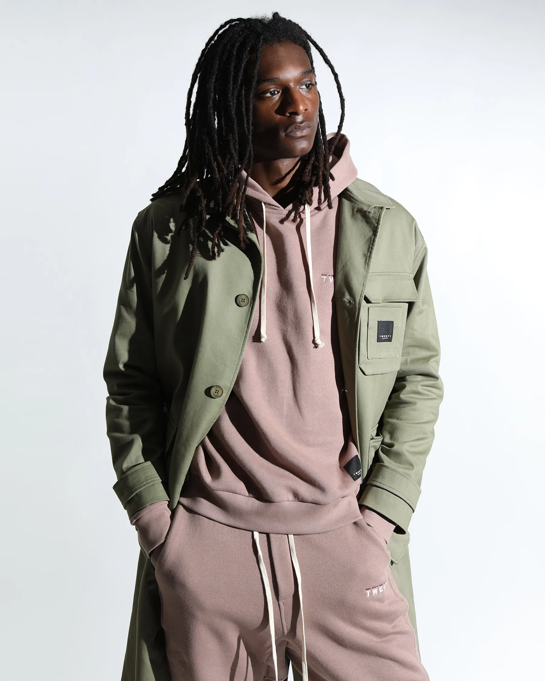 Elegant Harmony Twill Overcoat