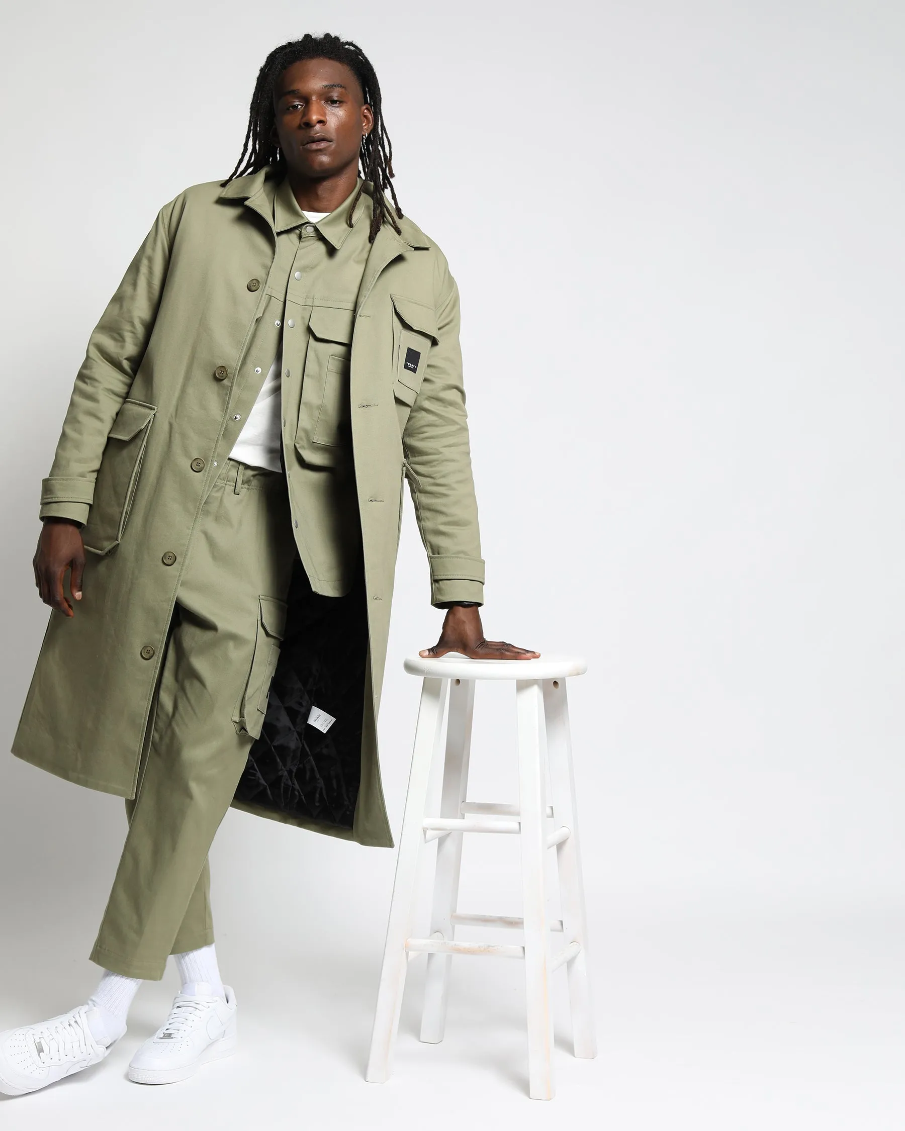 Elegant Harmony Twill Overcoat